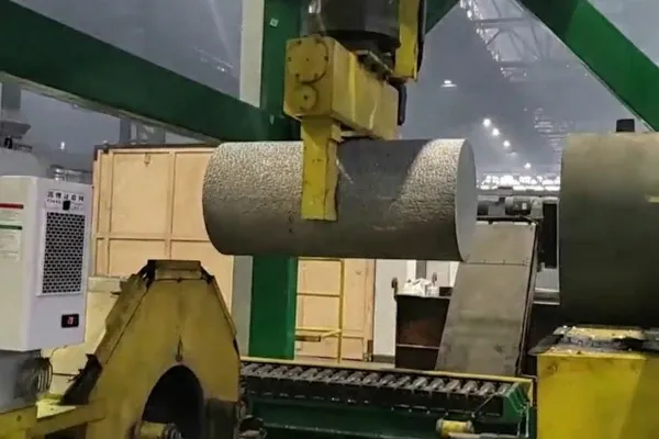 Gantry handling robot moving billets